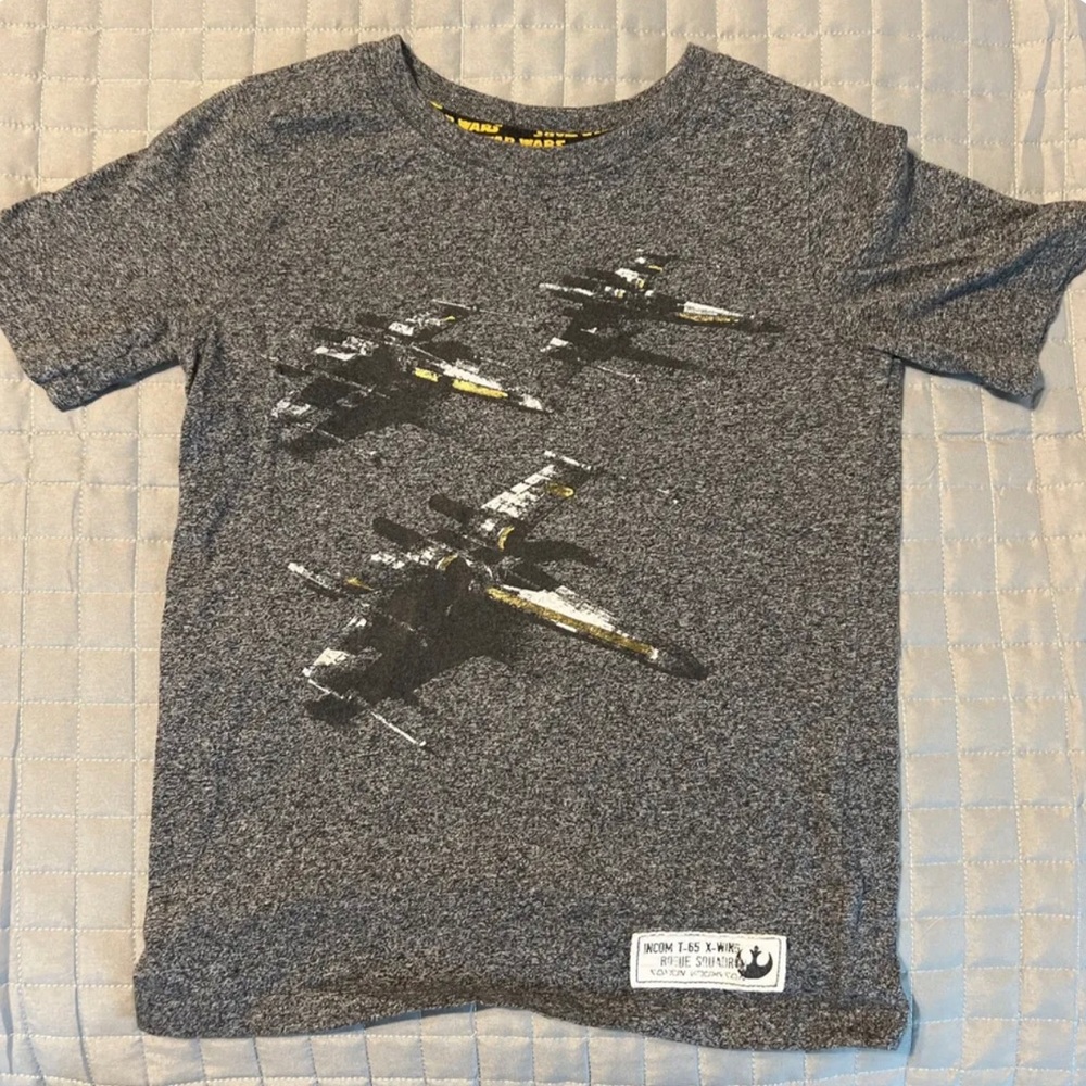 Star Wars Rogue One X-wing Youth Shirt Size 6 Grey